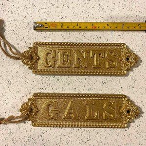 HEAVY Gold Plaque or Sign